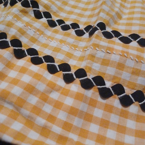 handmade vintage gingham apron *unused* - Picture 3 of 6